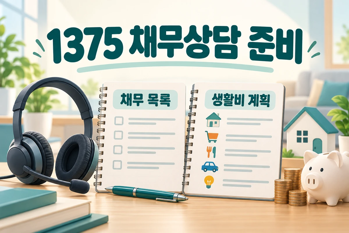 1375 채무상담 이용 방법, 상담 전에 준비할 채무 목록과 생활비 계획
