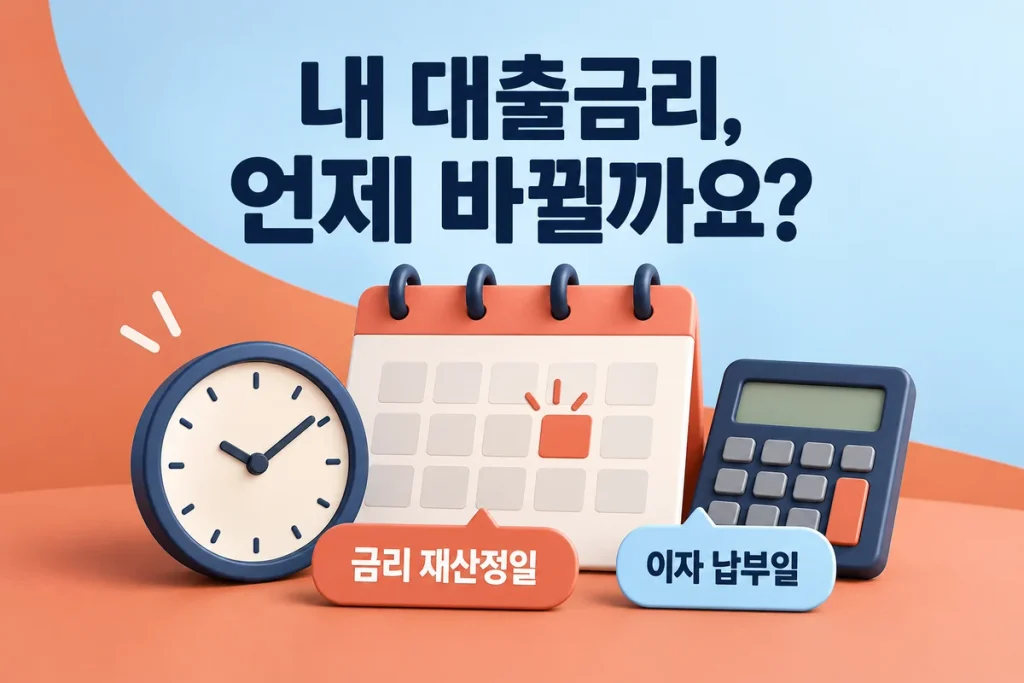 변동금리 대출 금리 재산정일 확인, 기준금리 뉴스와 내 이자가 다른 이유