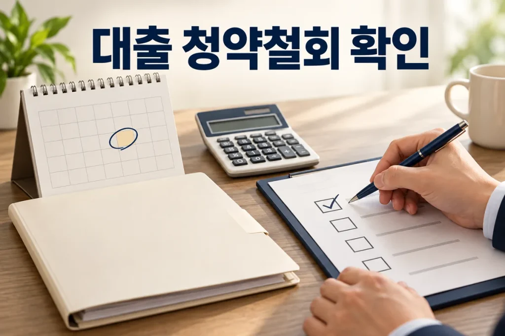 대출 청약철회와 중도상환 차이, 14일 기한·반환비용·신용정보 확인하기